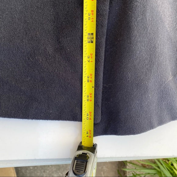 Calvin Klein long navy wool & cashmere coat 6 - Picture 10 of 11